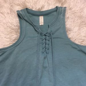 ALTAR’D STATE Teal Flowy Sleeveless Dress